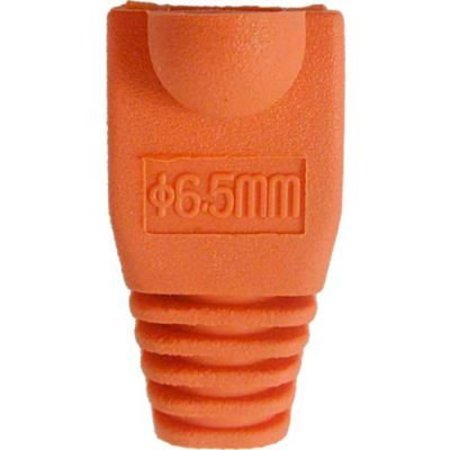 CHIPTECH, INC DBA VERTICAL CABLE Vertical Cable, , RJ45 PVC Slip On Boots For Cat 5E & Cat 6 - Orange - 10 Pack 015-035OR-10